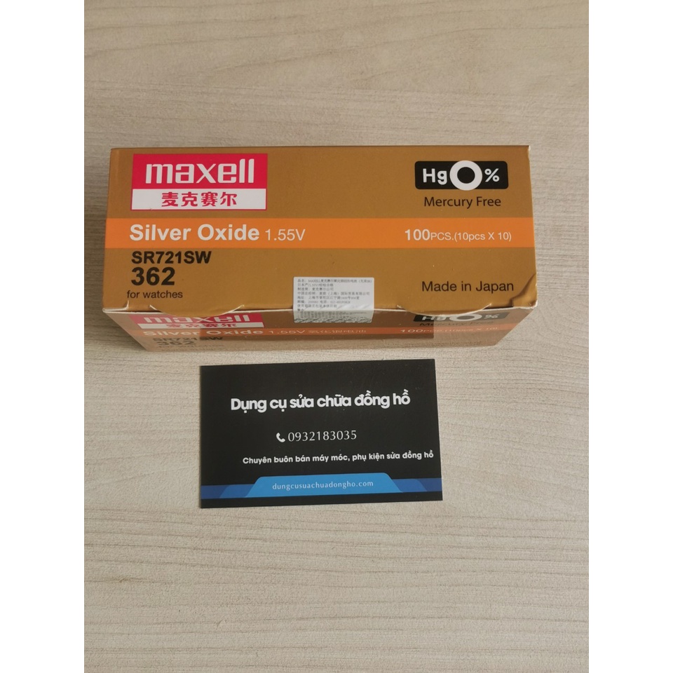 Pin đồng hồ SR721SW 362 Maxell 721 Made in Japan