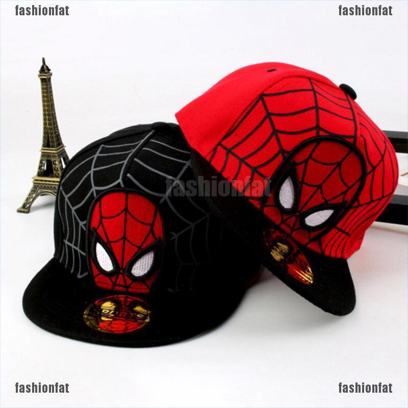 [Iron] Baby Spiderman Hat Cartoon Flat Hat Street Dance Hip Hop Cap Baseball Headdress