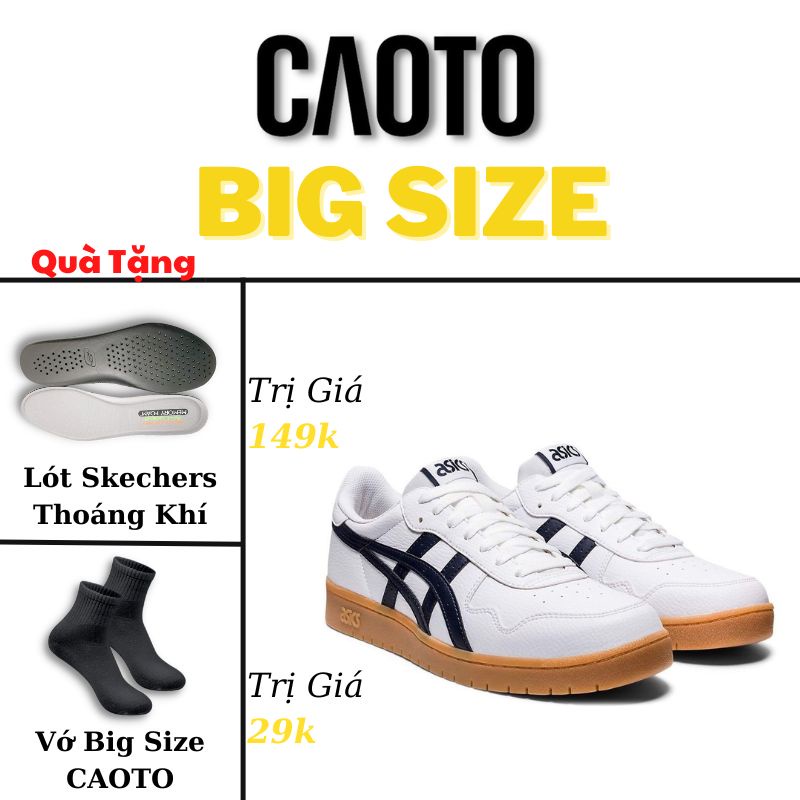 Giày Tennis Asics Japan S Masculino Trắng Size Lớn - Giày Tennis Nam Size Lớn 45 46 47 48