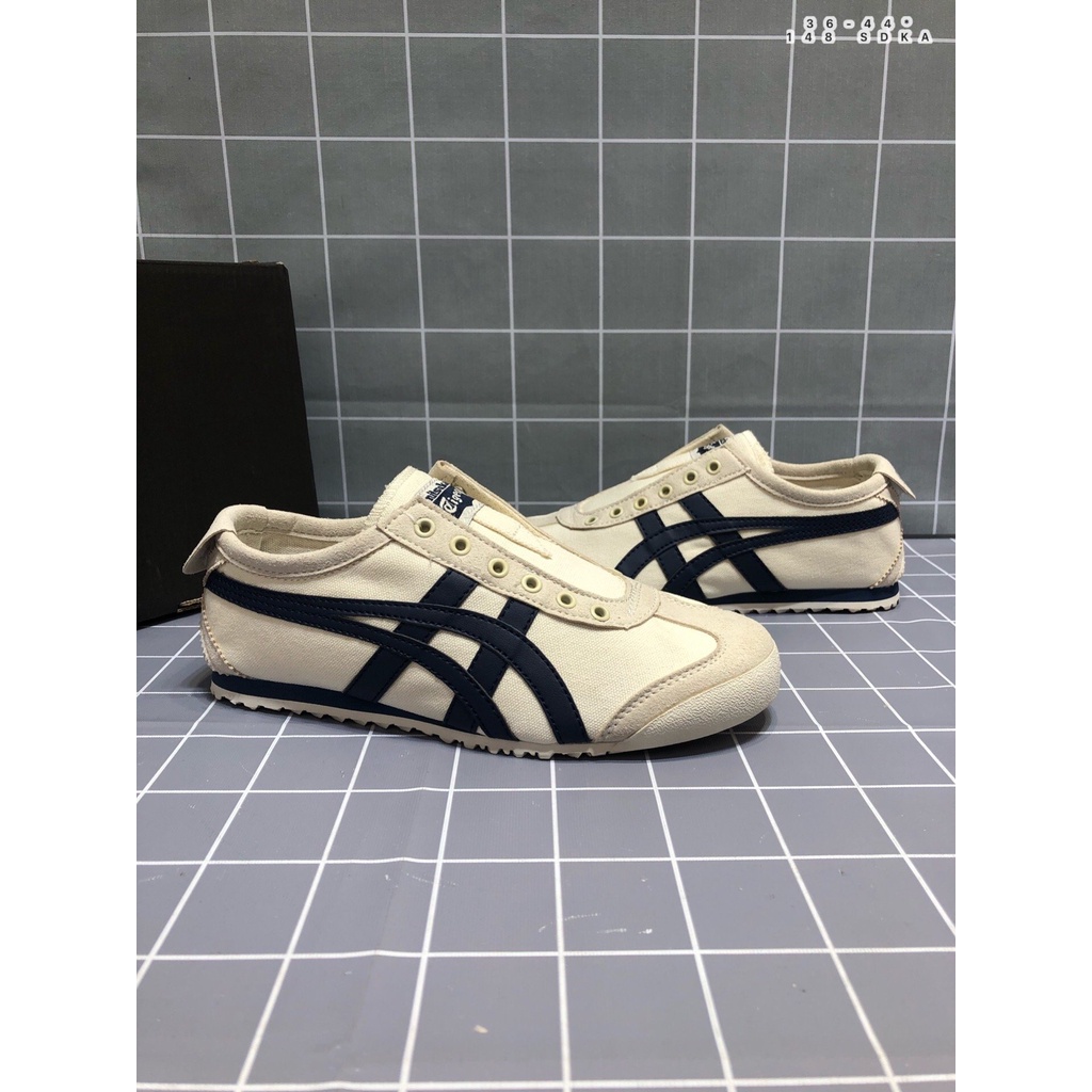 ASICS Onitsuka Tiger MEXICO 66 Slip-On One Pedal Classic Casual Canvas Shoes 36-44