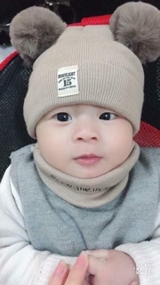 Set khăn mũ 2 quả bông