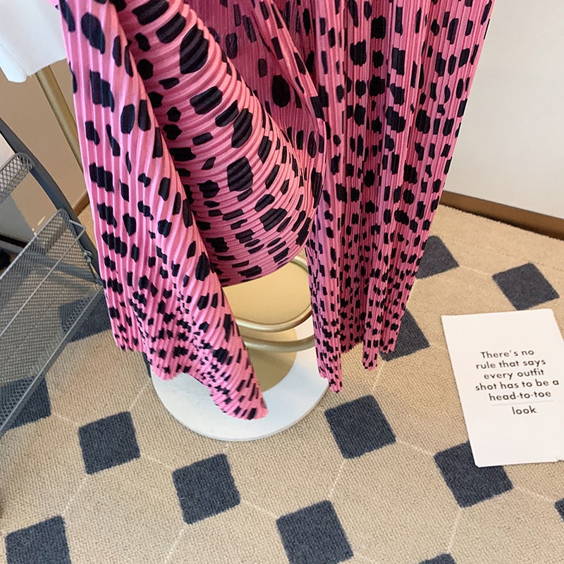 Quần dài Pure Cube lưng cao ống rộng họa tiết chấm bi thời trang mùa hè dành cho nữ