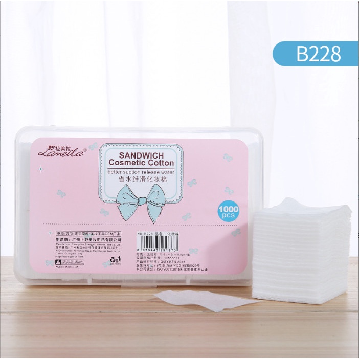 Hộp 1000 miếng bông tẩy trang LAMEILA BAG U BONGTAYTRANG1000