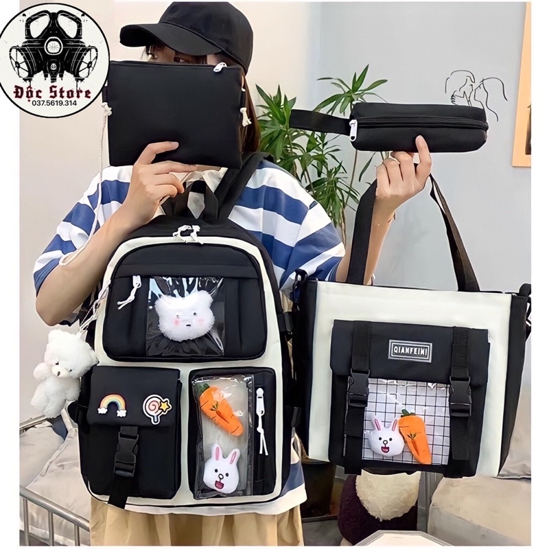 Balo cặp sách 4 món xinh xinh