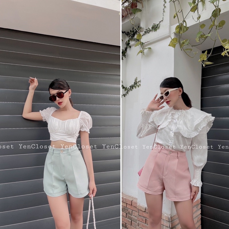 [Freeship] Hình chính chủ YenCloset - Short lưng cao mặc nhẹ thoải mái, dễ phối đồ
