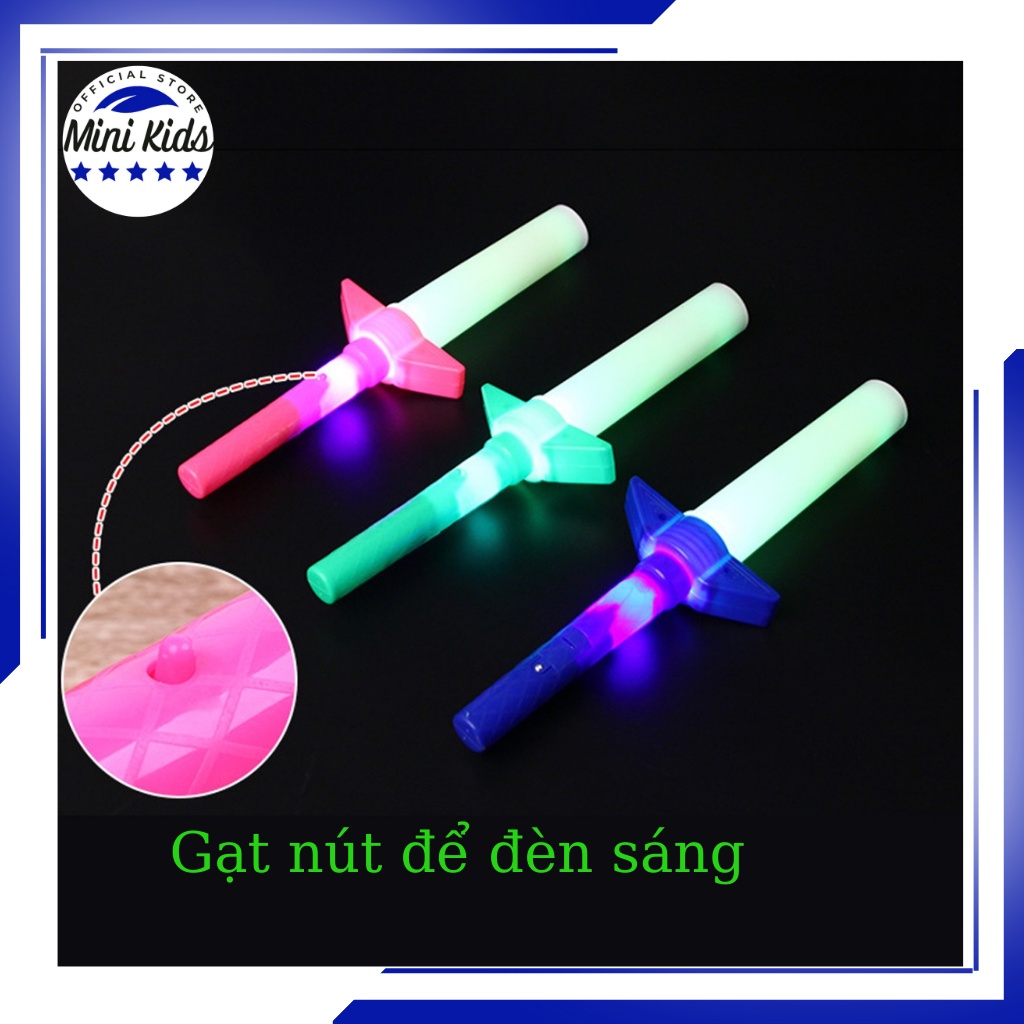 Kiếm đồ chơi 4 đoạn có đèn LED phát sáng, Gậy ánh sáng 4 khúc dài 69cm thích hợp đi chơi lễ hội - Đồ chơi MiniKids