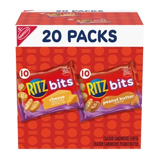 Bánh ritz bits phô mai và bơ đậu phộng hộp 20 gói