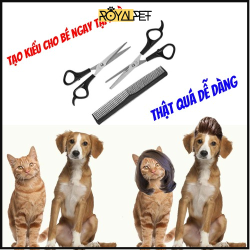 (B002) BỘ KÉO CẮT LÔNG CHO THÚ CƯNG TẠI NHÀ