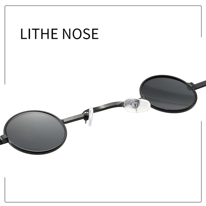 Kính Mát Gọng Tròn Mini Chống Tia UV400 Phong Cách Hip Hop