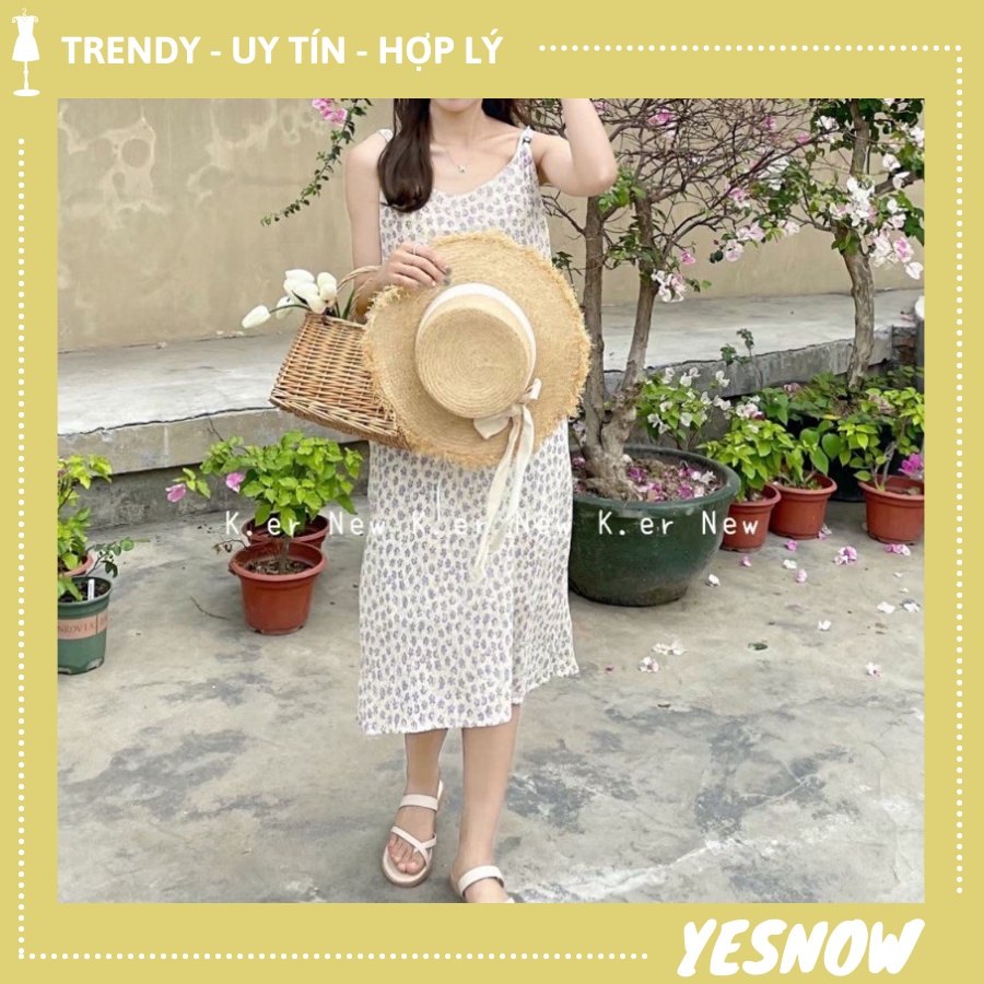 Đầm - váy hai dây hoa nhí - Váy 2 dây xuông dáng dài chất mát - Váy 2 dây hoa nhí nhiều màu thời trang ulzzang | BigBuy360 - bigbuy360.vn
