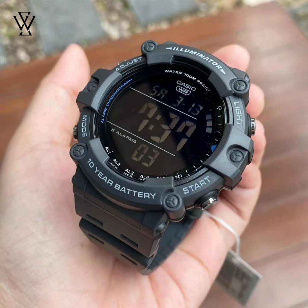 Đồng Hồ Điện Tử Nam Casio WATCHSTORE AE-1500WH-8BVDF Thiết Kế Mặt Kính Tròn 51mm, Vỏ Và Dây Đeo Nhựa Chắc Chắn
