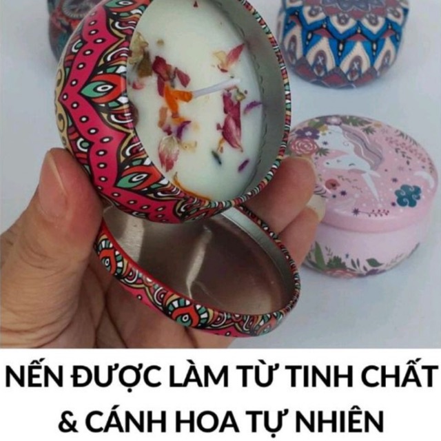 Nến thơm từ cánh hoa tự nhiên phong cách Châu Âu