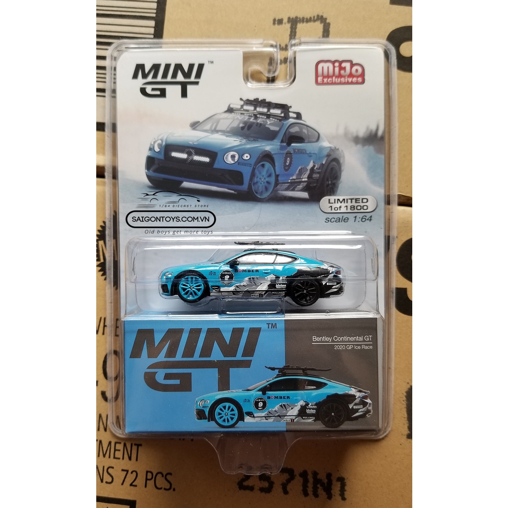 Xe mô hình tĩnh MiniGT 1:64 Độc quyền Mijo Limited - Bentley Continental GT3 Các loại - Xe đúc kim loại có Card bảo vệ