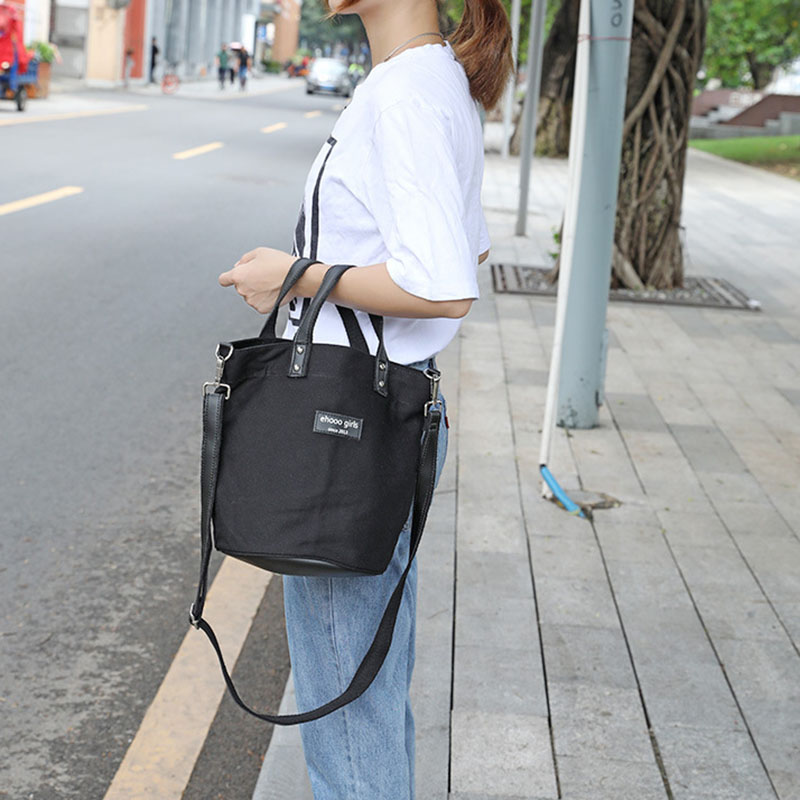 Túi đeo chéo IELGY vải canvas kiểu dáng đơn giản trẻ trung cho nữ