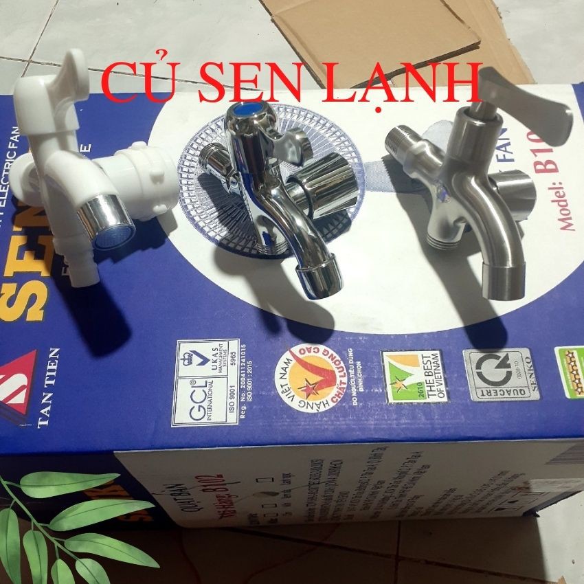 Củ sen tắm lạnh inox 304 đúc nguyên khối không gỉ thiết kế 2 đường xả.TẶNG KEO NON