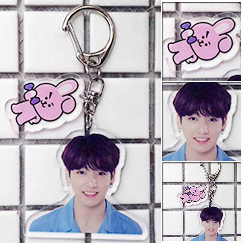 Móc khóa họa tiết BTS Bangtan Boys LOVE YOURSELF J-HOPE V SUGA dành cho người hâm mộ