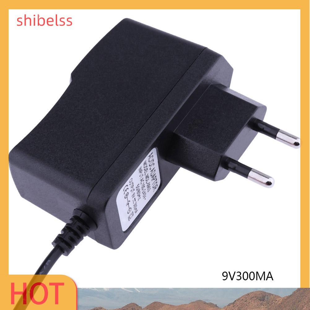 （ʚshibelss）9V 300mA AC to DC Power Adapter Converter 5.5*2.5mm Center Negative