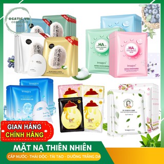 Combo 10 miếng mặt nạ dưỡng da trắng sáng, giảm mụn, thải độc, cấp nước mềm mịn da