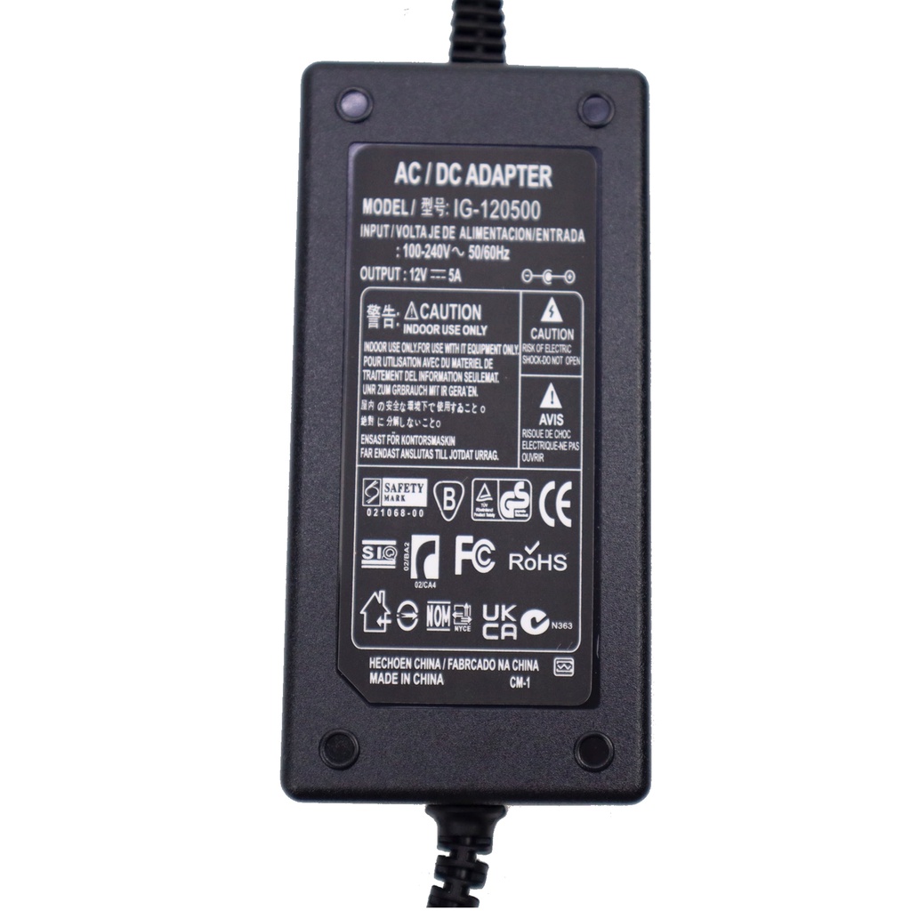 Nguồn 12v 5A adapter DC/AC có đèn báo dùng cho camera, modem wifi, đèn LED...