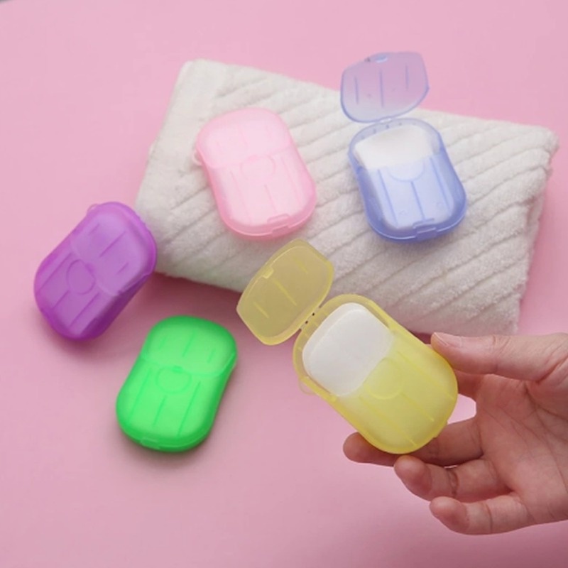 Bộ 20/50 Miếng Giấy Xà Phòng Dùng Một Lần Tiện Dụng