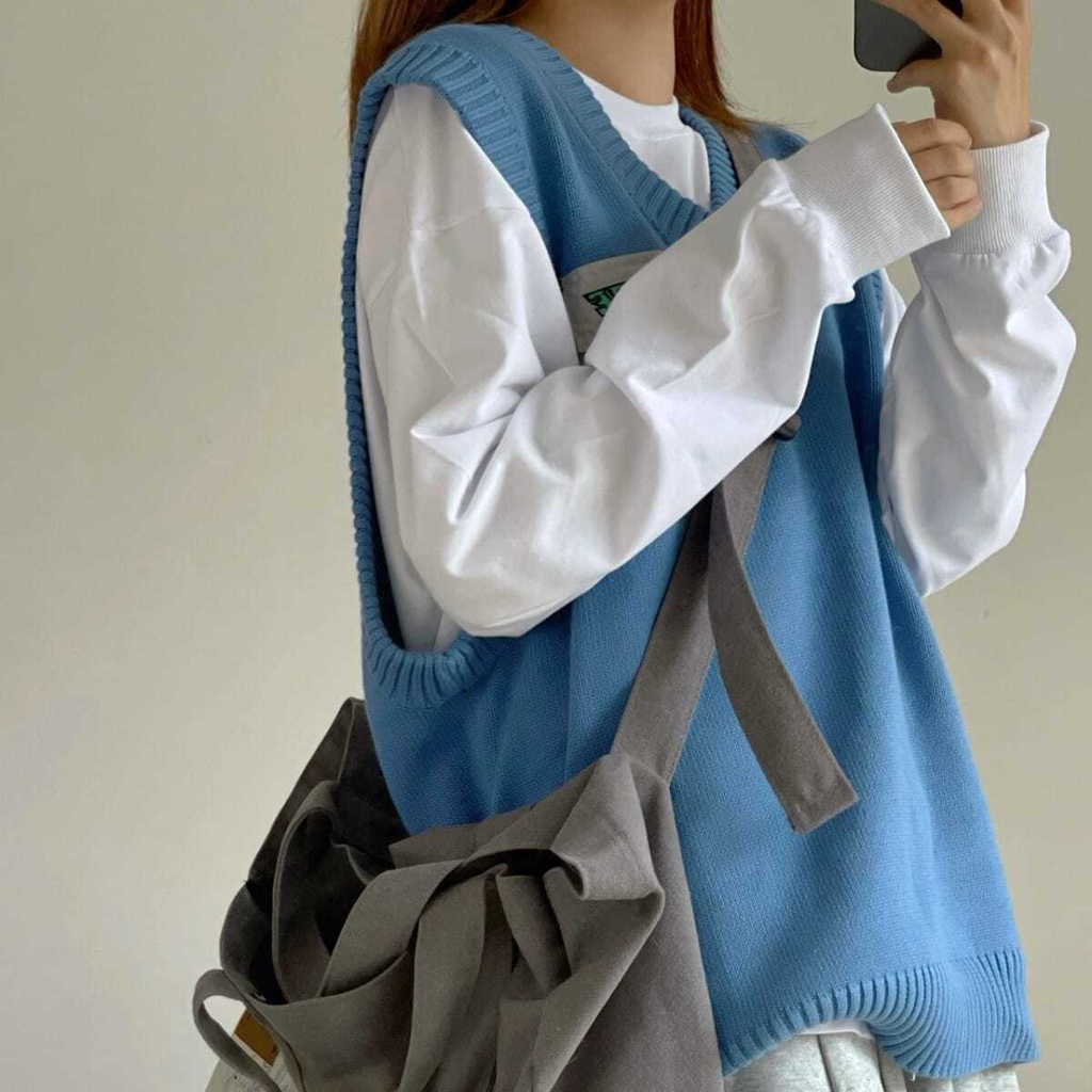 Women's spring and autumn Korean new three piece suit vest LONG SLEEVE student loose casual Leggings two piece suit