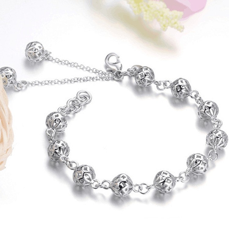 [Mã FAMAYFA giảm 10K đơn 50K] Lắc tay nữ thời trang hạt bi rỗng, xi bạc 925, siêu xinh, bán giá rẻ | BigBuy360 - bigbuy360.vn