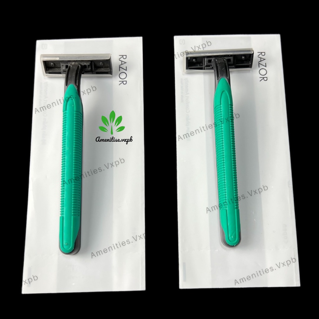 100 dao cạo râu cán cao su đút túi trắng sữa dùng 1 lần cho khách sạn. homestay, villa,....nhận in logo