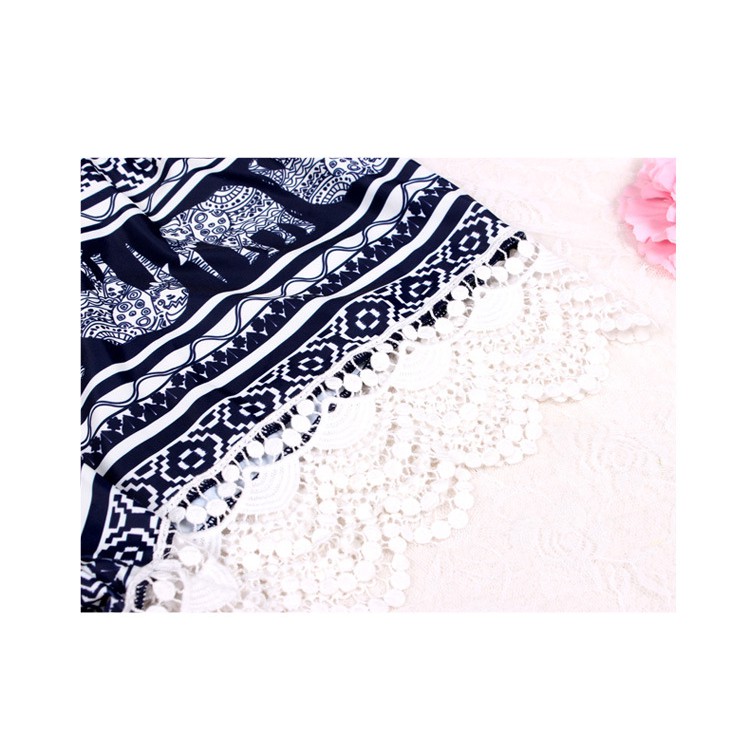 Bikini bộ đồ bơi nữ 4 mảnh họa tiết thổ cẩm áo lưới - Ảnh thật ở cuối, đồ bơi đi biển nhiều cách mix đồ | BigBuy360 - bigbuy360.vn