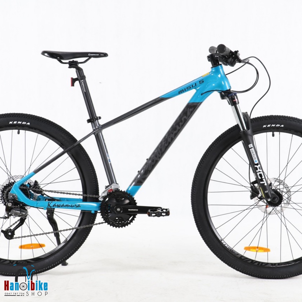 Xe đạp thể thao MTB Kawamura Misu 5 27 speed phanh dầu màu Xanh ghi