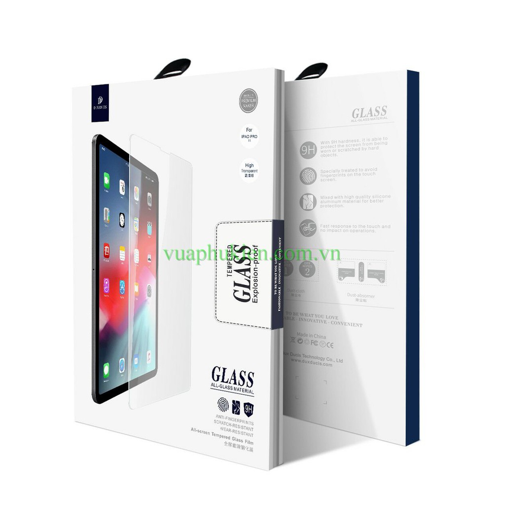 Kính cường lực Dux Ducis cho iPad Mini 4/5, iPad (Air/Pro) 9.7/10.2(Gen 7/8)/10.5/10.9/iPad Pro 11,12.9 inch (2018/2020)