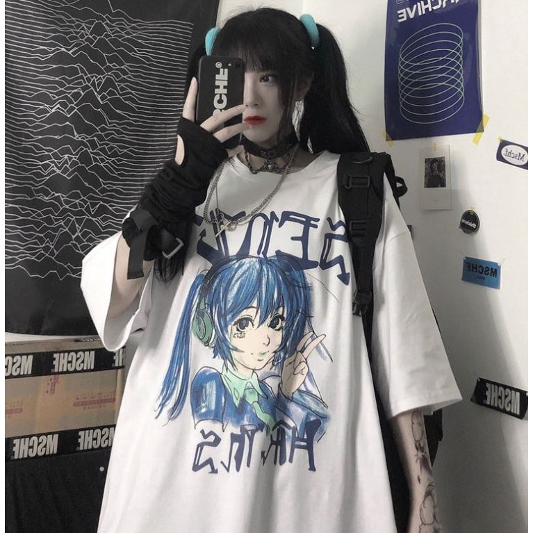 ÁO THUN, ÁO PHÔNG TAY LỠ UNISEX FORM RỘNG OVERSIZE ANIME M183
