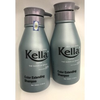 Dầu gội KELLA 500ml chai xám 💤CHÍNH HÃNG💤 gội Kella dành cho tóc màu 500ml hỗ trợ giữ màu tóc giúp tóc bền màu khi nhuộm
