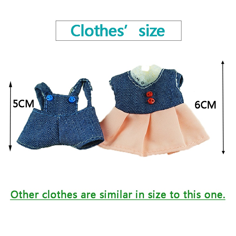 Đồ Chơi Gia Đình Thỏ Mặc Đầm 9 Kiểu Trang Phục Búp Bê Tỷ Lệ 1/12