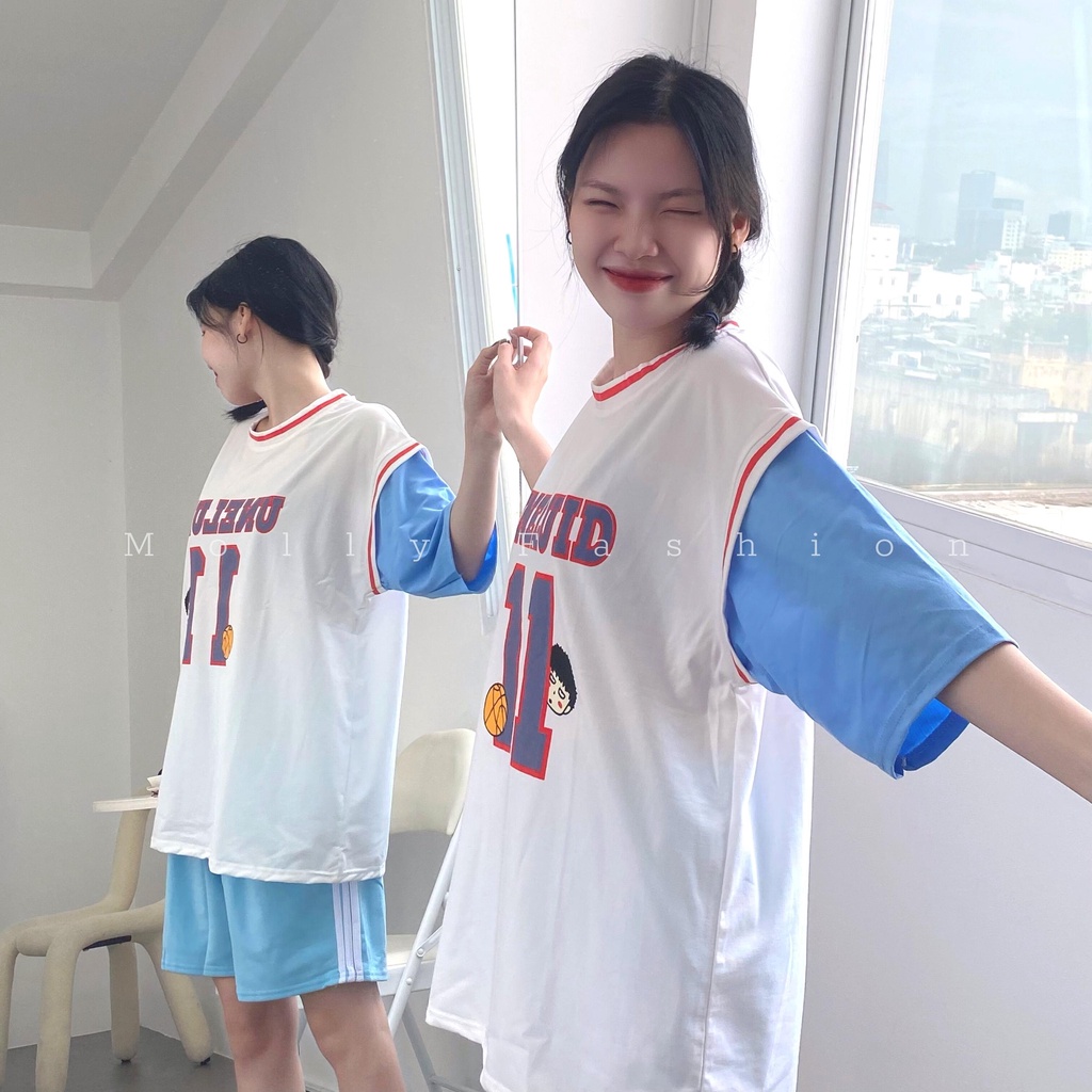 Set Đồ Bộ Bóng Rổ Nam Nữ UNELUID 11 phong các Ulzzang, Phom Unisex Freesize Molly Fashion