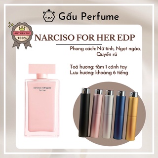 Mẫu thử/chiết Narciso for Her EDP/Nar hồng nước hoa chính hãng 5ML-10ML (xạ hương, ngọt ngào, quyến rũ, sang trọng)