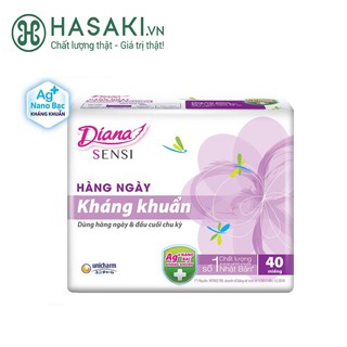 Băng Vệ Sinh Diana Hàng Ngày Sensi Kháng Khuẩn Gói Sensi 155 mm