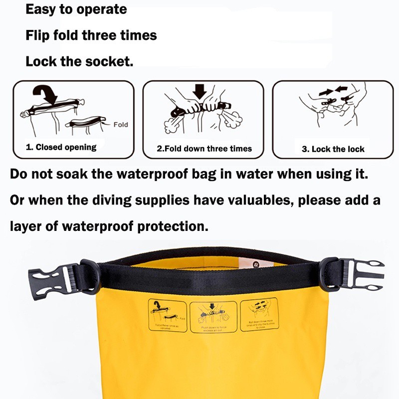ROCKBROS Outdoor Waterproof Bucket Bag Beach Shoulder Bag Snorkeling Bag Drifting Bag Swimming Bag