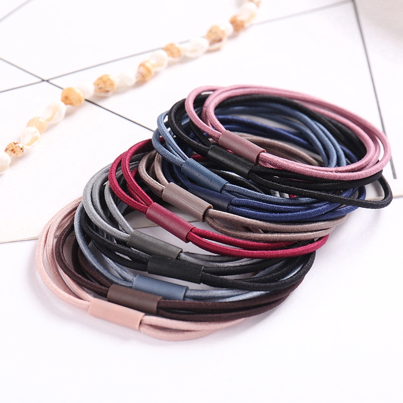 Dây buộc tóc màu trơn độ  co giãn tốt dành cho nữ