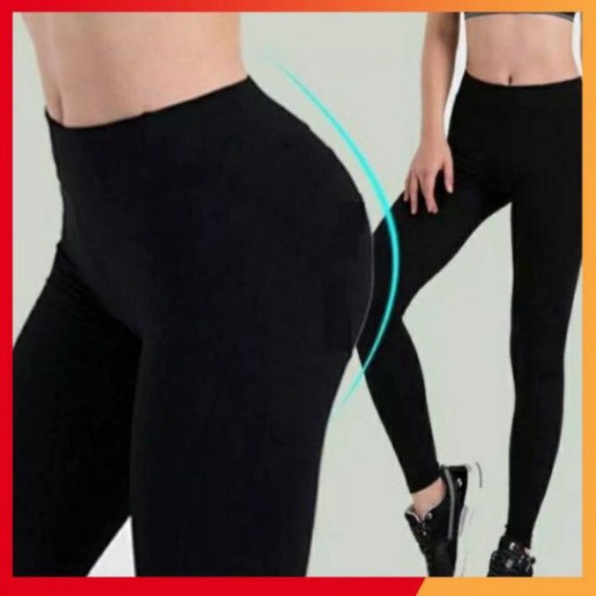 Quần Legging Nâng Mông Chất Cotton Loại 1 Dầy Dặn, Quần Bó Cạp Cao Hàng Loại Đẹp Gen Bụng Không Lộ