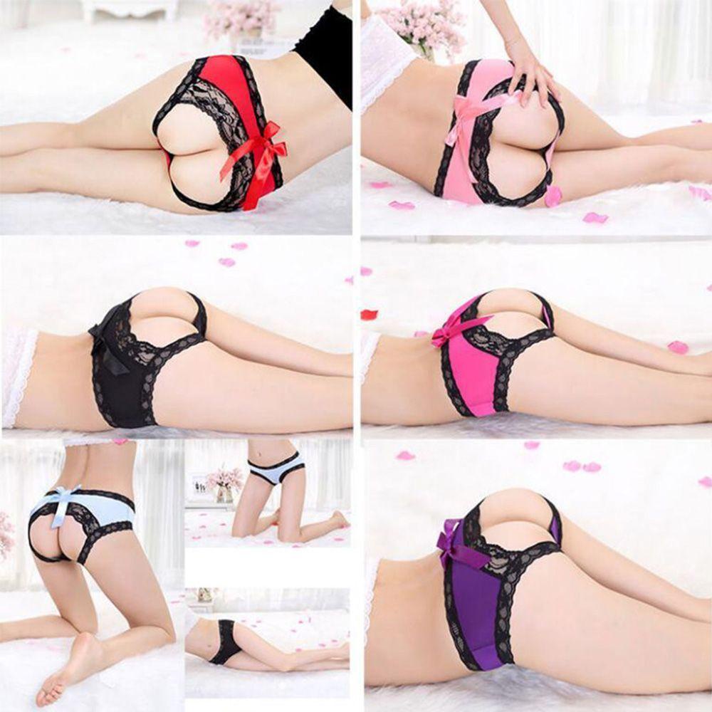 Quần Lót Lưới Phối Ren Thoáng Khí Đính Nơ Gợi Cảm Thoải Mái Cho Cặp Đôi Mới