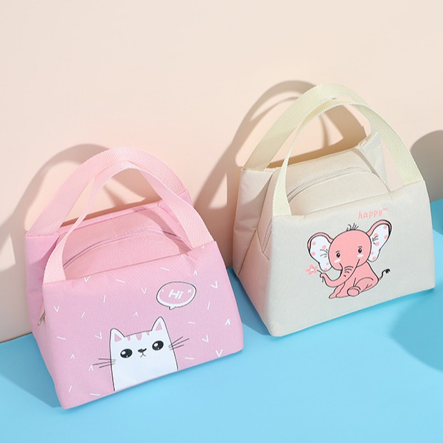 &lt;Video Review&gt; Túi Đựng Hộp Cơm Văn Phòng Ăn Trưa Giữ Nhiệt Quai Xách Có Thể Gấp Gọn Có Lớp Bóng Bạc Dễ Vệ Sin U156