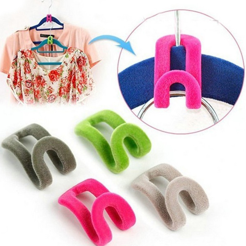 10 miếng/Giá Treo Mini Giá Treo Quần Áo Móc Quần Áo Dễ Dàng Sắp Xếp Ngăn Tủ