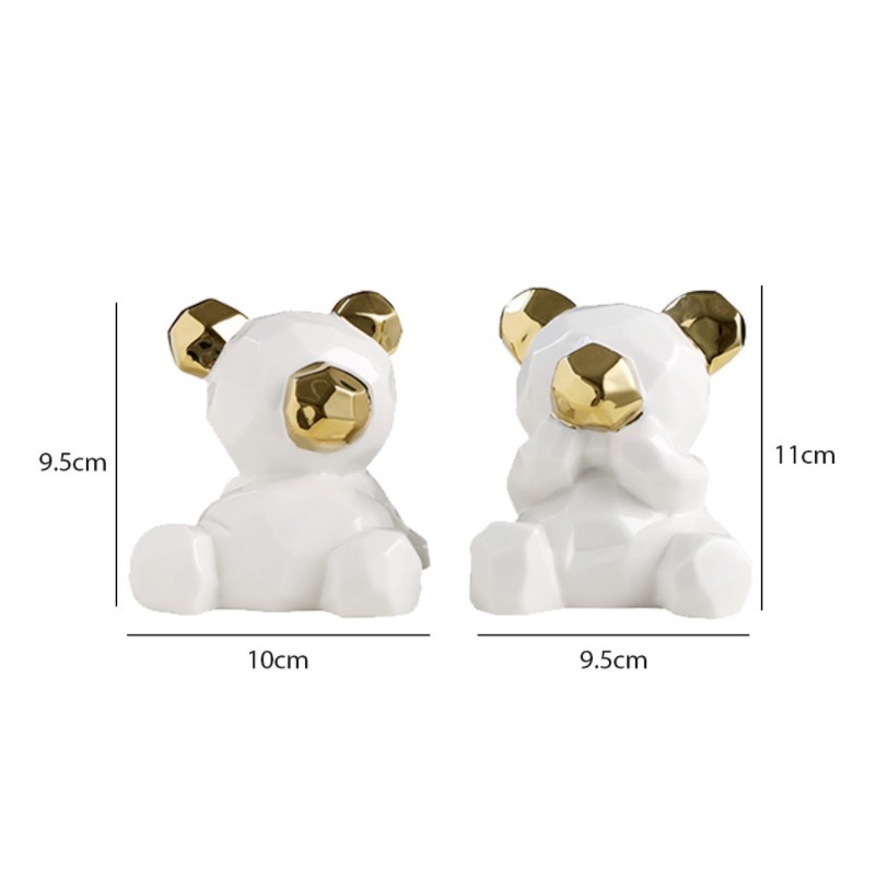 Combo tượng 2 chú gấu trang trí để bàn nhà cửa đẹp mắt Couple Teddy Bear