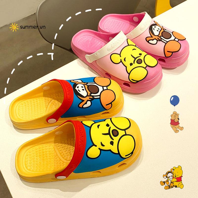 Dép Bít Mũi In Họa Tiết Hoạt Hình Chống Trượt Chống Mài Mòn Thích Hợp Cho Hoạt Động Ngoài Trời Vào Mùa Hè