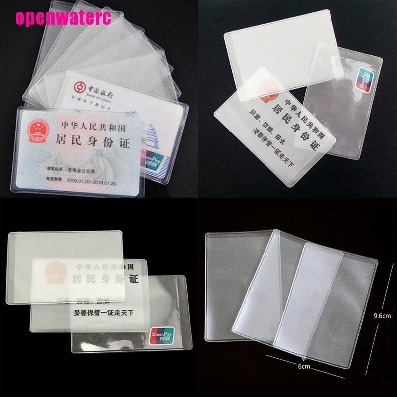 Set 10 Bao Đựng Thẻ ID Bằng PVC Trong Suốt
