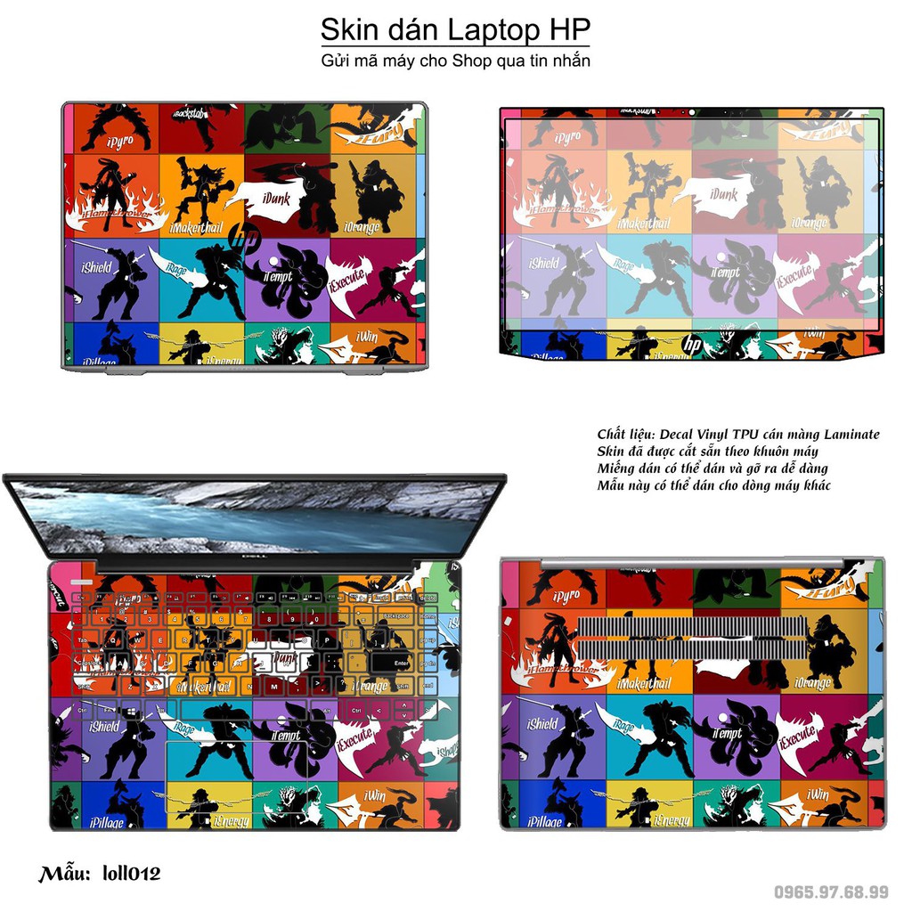 Skin dán Laptop HP in hình Liên Minh Huyền Thoại (inbox mã máy cho Shop)