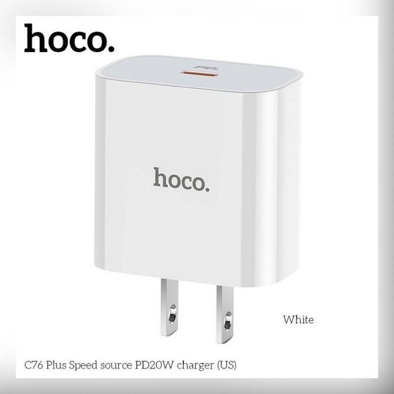 Củ Sạc nhanh iphone 20W PD Chính Hãng HOCO C76 Plus USB-C Củ Sạc Thay Thế Cho Củ sạc 12Promax Gốc/BH 6 Tháng Lỗi 1 Đổi 1