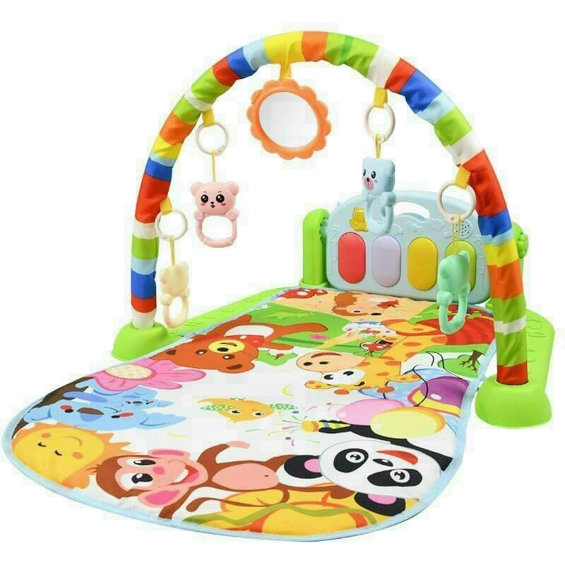 Thảm nhạc bé nằm chơi, kích thích thị giác, thính giác