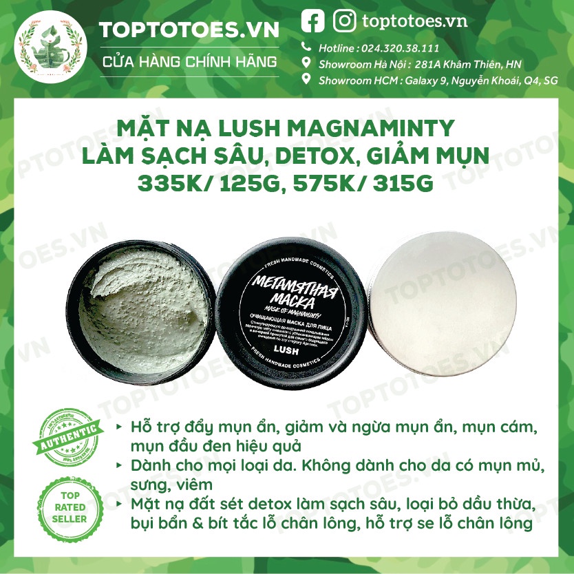 Mặt nạ Lush Magnaminty làm sạch sâu, detox, giảm và ngừa mụn