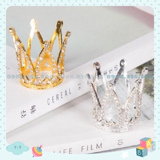 Vương Miện Đính Hột Trang Trí Bánh 🤞 FREESHIP 🤞 Vương miệng nhỏ 3cm đính đá trang trí bánh kem